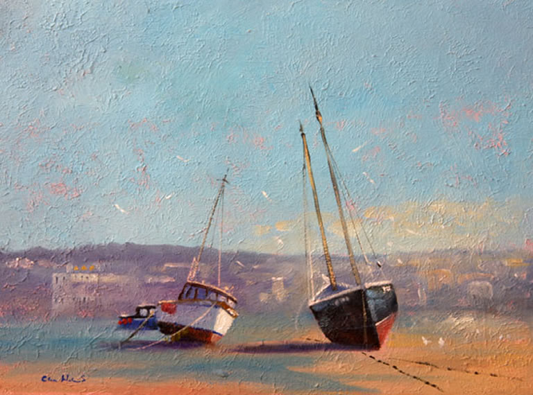 Awaiting the Tide; Oil, 15.5 x 11.5 inches Awaiting the Tide